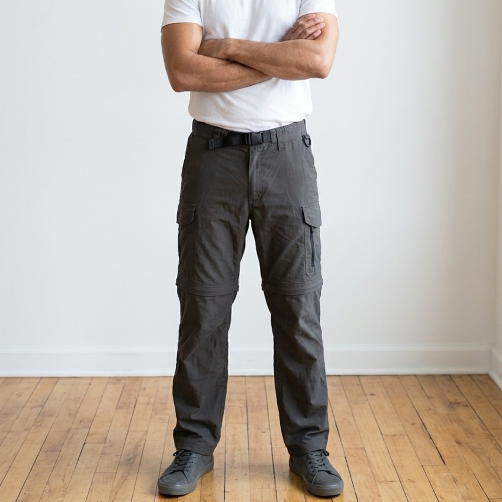 Men's  convertible Cargo Pants with Belt